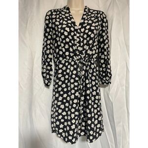 Kate Spade  silk shirtdress in great modern floral pattern  size XS